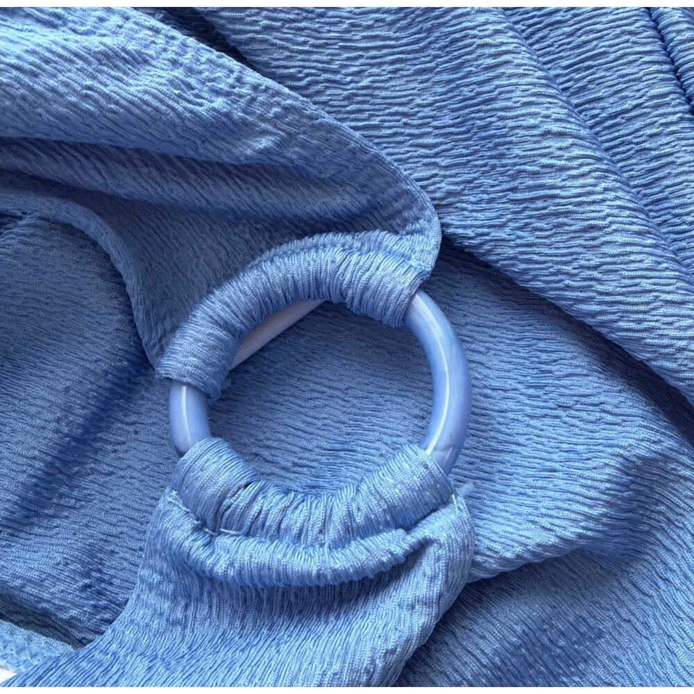 Summer Mae Maternity Swimsuit NWT XL Blue One Shoulder Ring One Piece Ruched - Picture 10 of 12